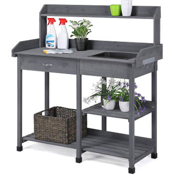 MaxxGarden Oppottafel - Plantentafel - Tuinwerktafel 115x45x121cm