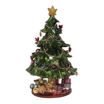 Clayre & Eef Multi Muziekdoos kerstboom Ø 14*23 cm 6PR2846