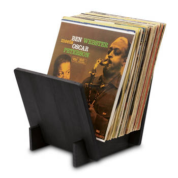 Dynavox ST40 houten LP standaard maximaal 40 albums donkerbruin zwart