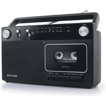 Muse M-152RC draagbare radio cassetterecorder