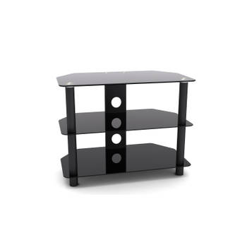 TV kast meubel - TV dressoir - audio meubel - 65 cm breed - zwart