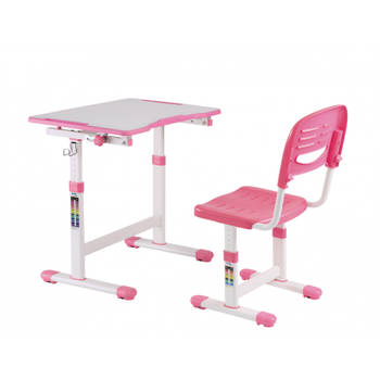 Bureau met bureaustoel meisje - tekentafel - ergonomisch in hoogte verstelbaar
