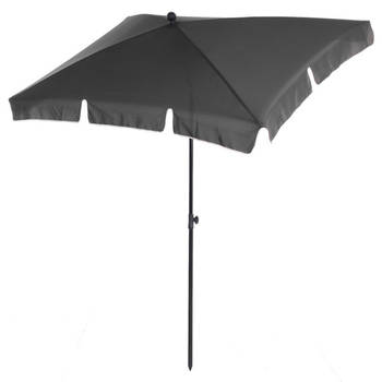 Zonnescherm - Parasol - Balkon parasol - Rechthoek - Knikbaar - 200 x 125 cm - Grijs