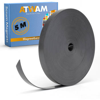 ATWAM Magneetband 5 Meter Lang - Magneetstrip - Magneetband Whiteboard - Whiteboard Planner - Magneten