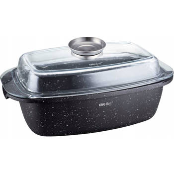 Kinghoff 1608 - Braadpan - Marmer - met deksel - 5.5 liter