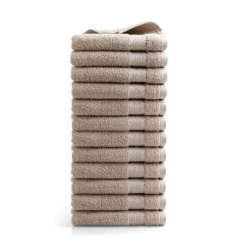 Handdoek Hotel Collectie - 12 stuks - 50x100 - taupe