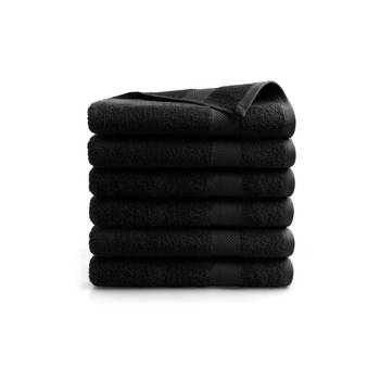 Handdoek Hotel Collectie - 6 stuks - 70x140 - zwart