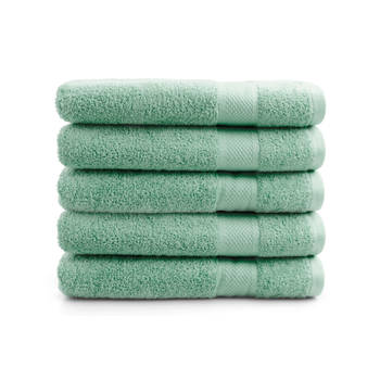 Blokker Casa Juliano Handdoeken set - Badlaken - 5 delig - 5x 70x140 - 100% katoen - Groen aanbieding