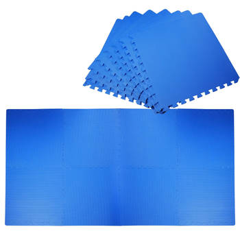 Puzzelmat - Speelmat - Kruipmat - Baby - kinderen - EVA Foam - 8 delig - 120 x 240 cm - Blauw