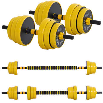 Dumbbell set - Barbell set - Halter - Gewichten - Halterset - Halters - Halterstang met gewichten - 25 Kg