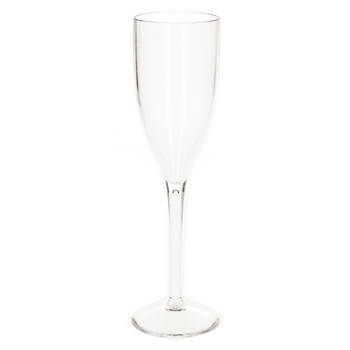 Onbreekbaar champagne/prosecco flute glas transparant kunststof 15 cl/150 ml - Champagneglazen