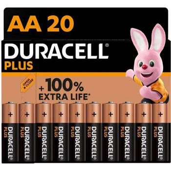 Duracell Plus Alkaline AA batterijen - 20 stuks