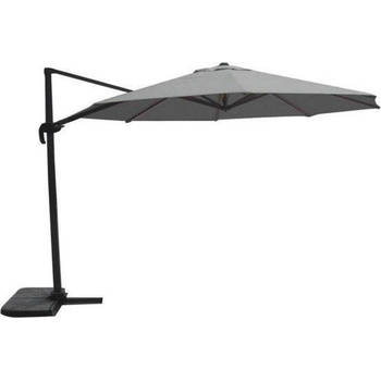 Zweefparasol VirgoFlex Grijs Ø350 cm - inclusief zware parasolvoet