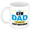 Gym dad mok / beker wit 300 ml - Cadeau mokken - Papa/ Vaderdag - feest mokken