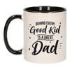 Good kid Great dad mok / beker zwart wit 300 ml - Cadeau mokken - Papa/ Vaderdag - feest mokken