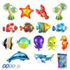 Fissaly® 15 Stuks Oceaan Zeedieren Folie Ballonnen – Feest decoratie – Verjaardag Zee Versiering