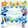 Fissaly® 88 Stuks Zee Verjaardag Versiering Set – Oceaan Vissen Feest Decoratie – Maritieme Verjaardag Feestversiering
