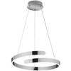 LED Hanglamp - Hangverlichting - Trion Prigon - 37W - Natuurlijk Wit 4000K - Dimbaar - Rond - Glans Chroom - Aluminium