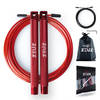 ZEUZ® Professioneel Crossfit & Fitness Springtouw – Verstelbaar – Volwassenen – Speed Sport Touw & Speedrope – Rood