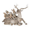 Clayre & Eef Grijze Decoratie dieren 19*10*17 cm 6PR4654