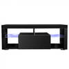 TV meubel kast Hugo - media meubel game set up - led verlichting - zwart
