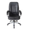 Bureaustoel - directiestoel design - ergonomisch verstelbaar - extra dikke vulling - zwart