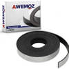 AWEMOZ Magneetband met Plakstrip - 5 Meter Lang - Magneetstrip - Magneet Tape - Magnetisch Tape - Zelfklevend - Zwart