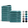 Handdoeken 15 delig combiset - Hotel Collectie - 100% katoen - denim blauw