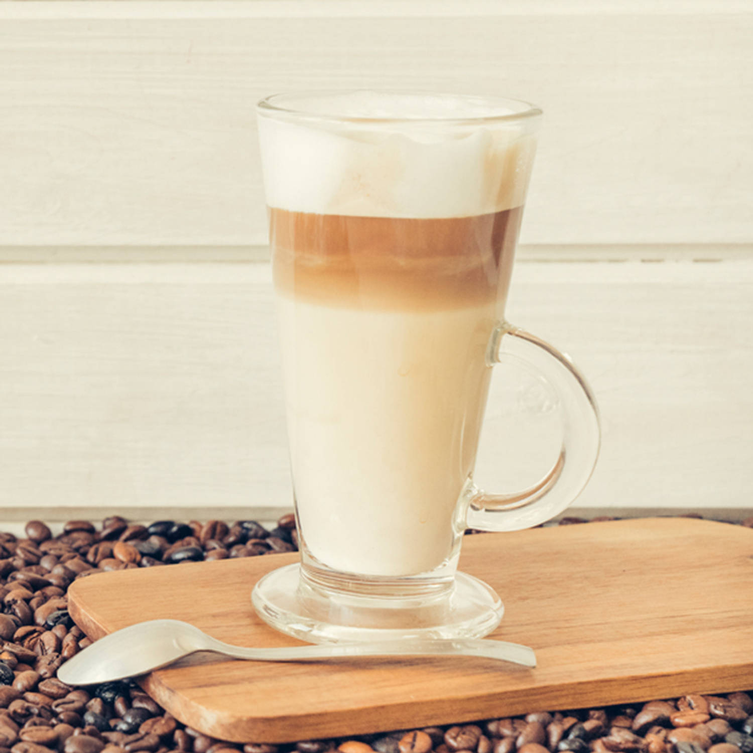 Latte Macchiato Glazen met lepel - Koffie Glazen - Cappuccino Glazen - Latte Glazen - 250 ML - Set Van 6 | Blokker
