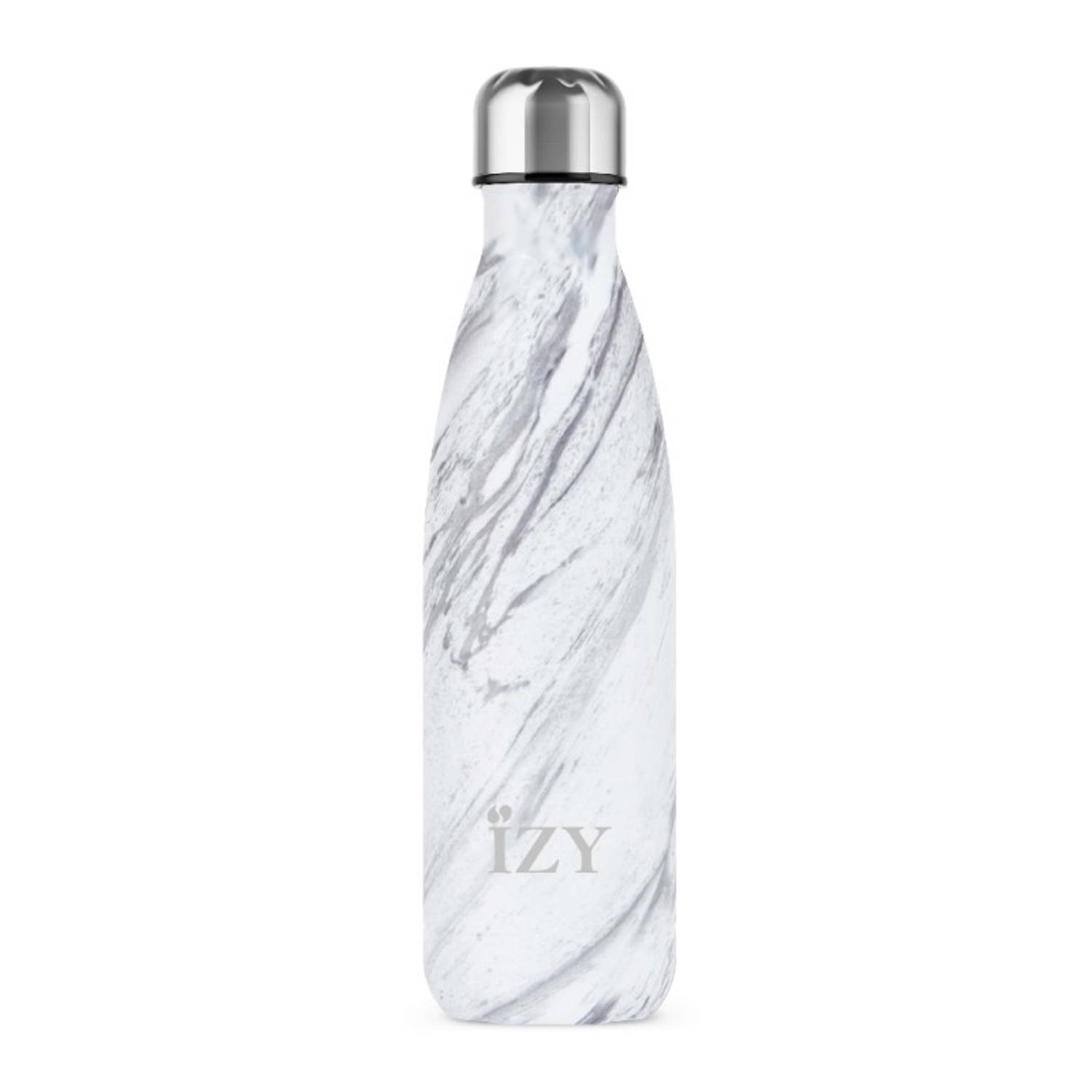 IZY - Thermosfles 0.5L, RVS, Marmer Wit - IZY Original Collection