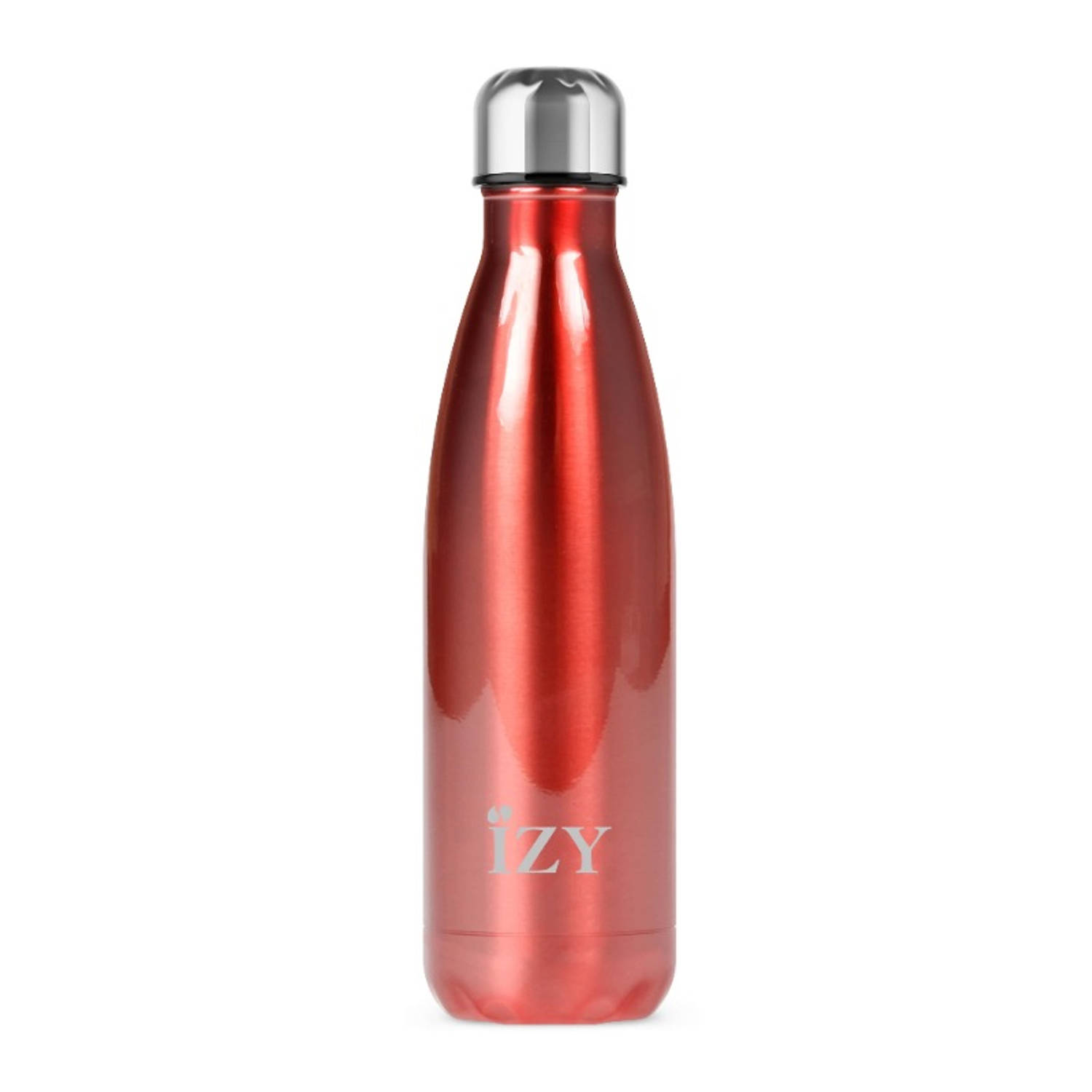 IZY - Thermosfles 0.5L, RVS, Chroom Rood - IZY Original Collection