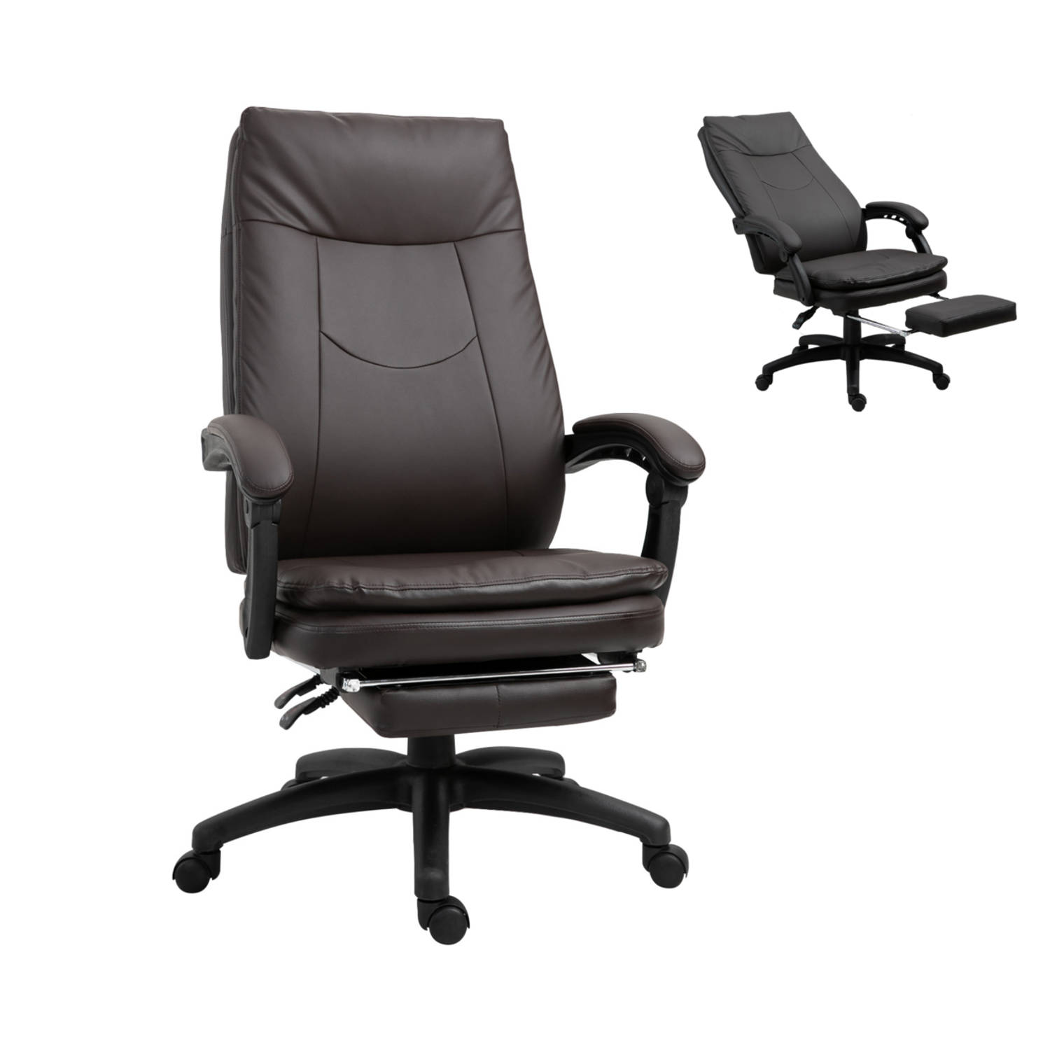 Bewust Zelfgenoegzaamheid Zich verzetten tegen Bureaustoel - Ergonomische bureaustoel - Game stoel - Gaming stoel - Met  voetensteun - Tot 150 Kg - Bruin | Blokker