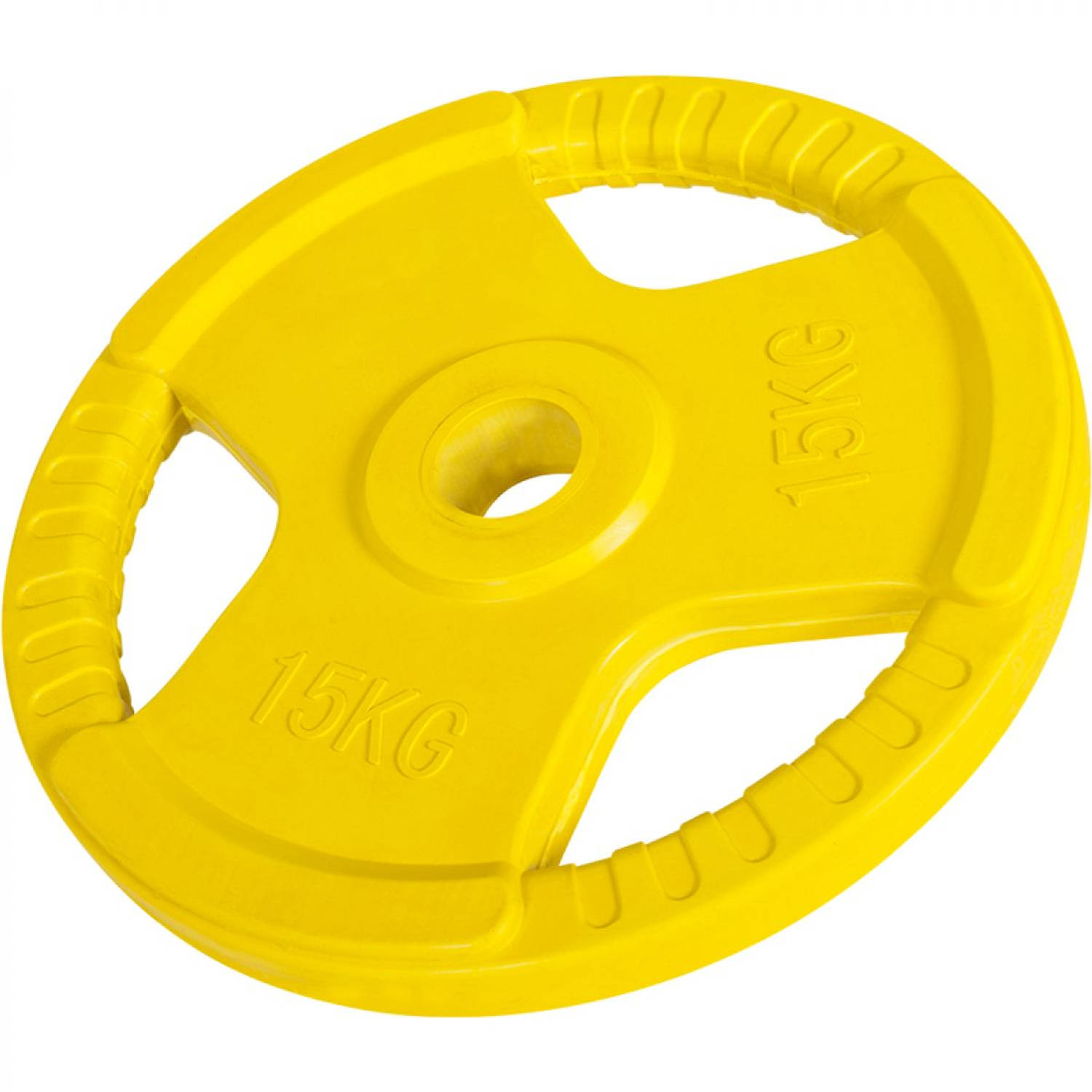 Olympische halterschijf 15 kg Gripper Gietijzer (50-51 mm, rubber coating)
