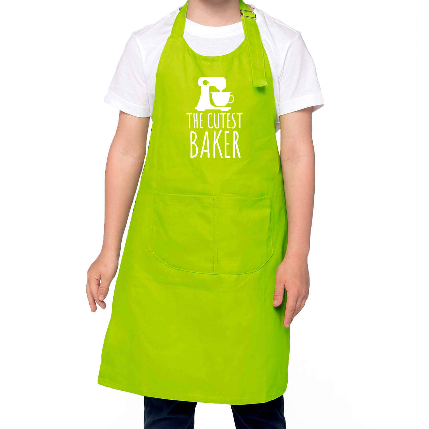 The Cutest Baker Keukenschort- Kinder Bakschort Groen Voor Jongens En Meisjes Bakken Met Kinderen Fe
