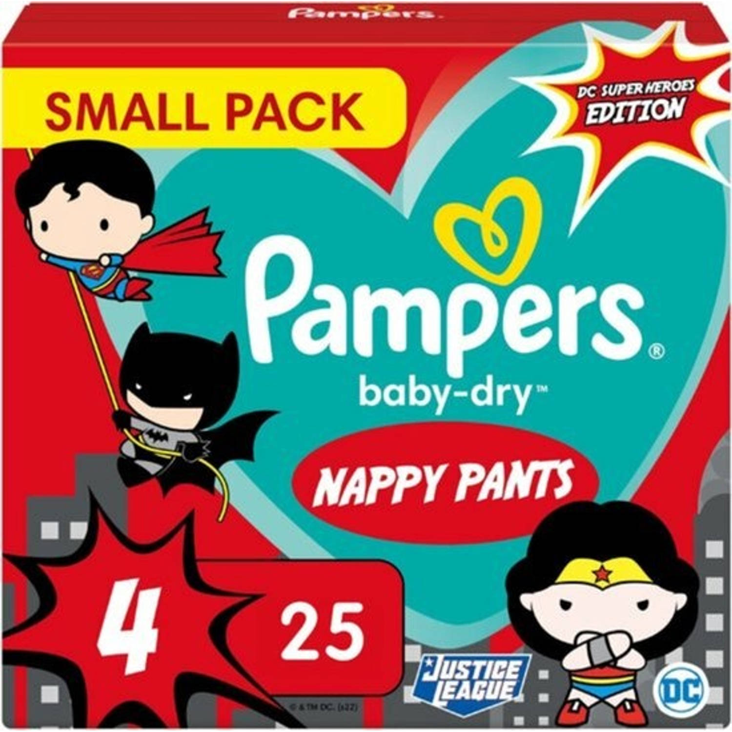 Pampers Baby Dry Nappy Pants Superhelden Maat 4 Small Pack 25 Luierbroekjes