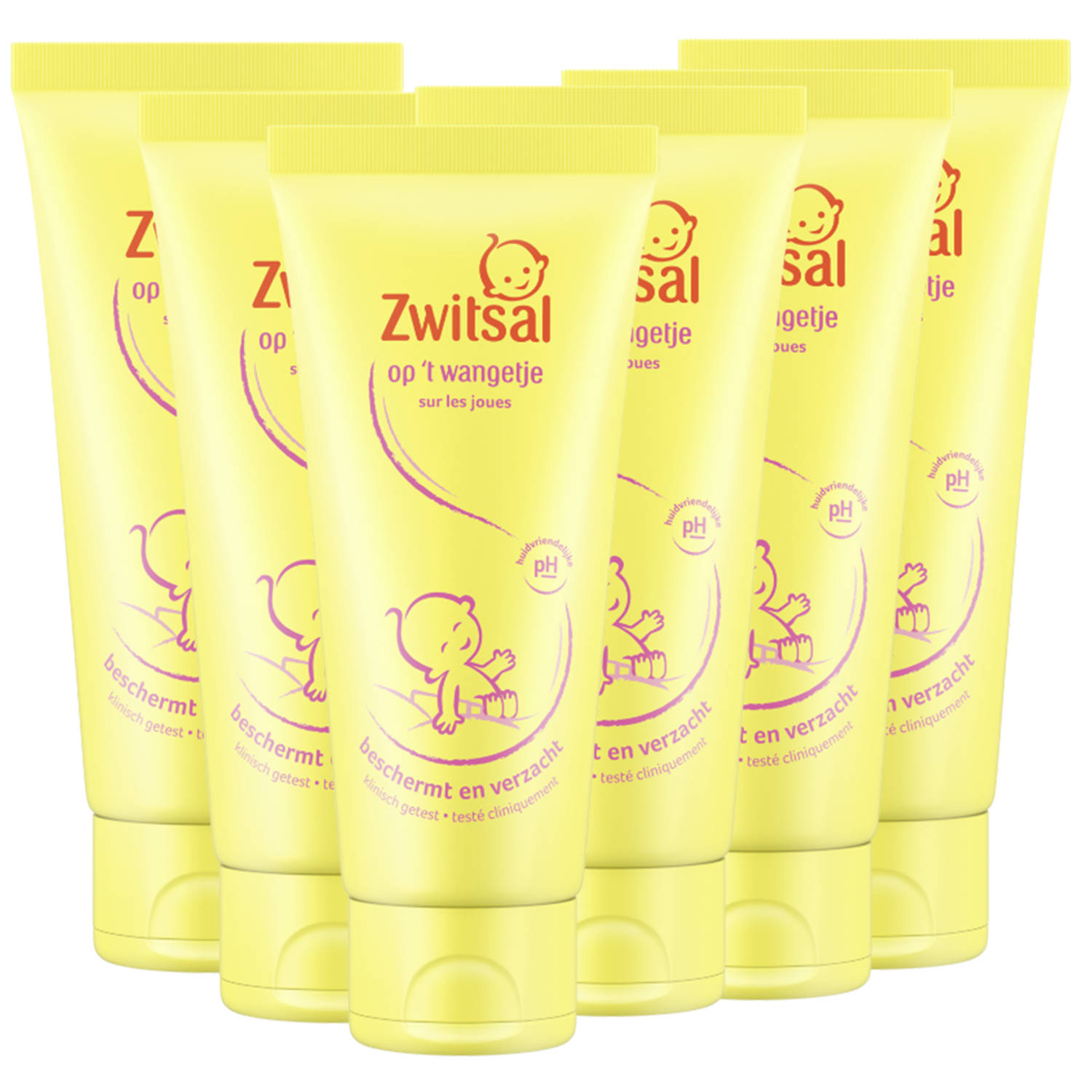 Zwitsal - Gezichtscreme - Op 't Wangetje - 6 x 100ml - Voordeelverpakking