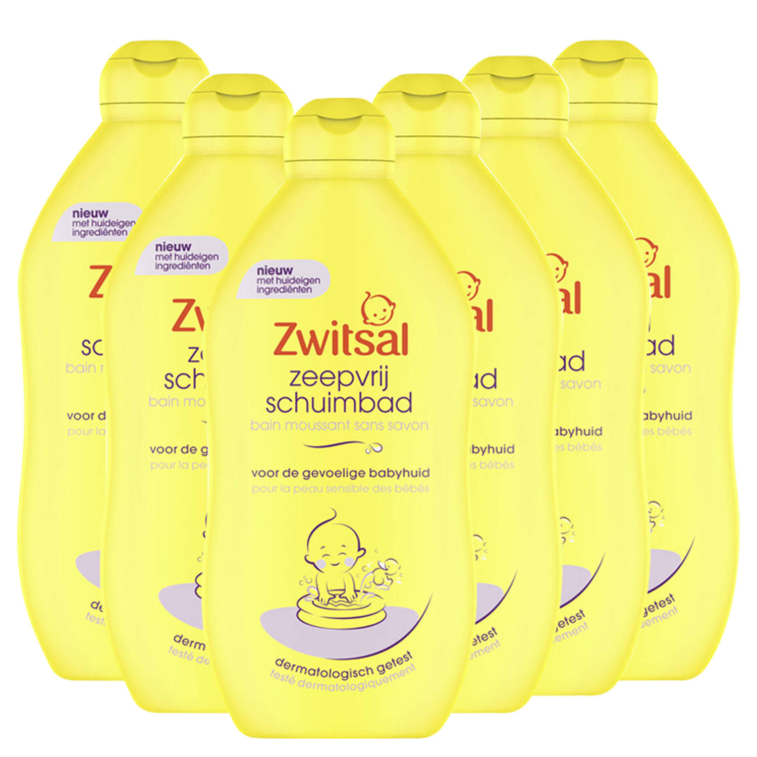 Zwitsal - Zeepvrij Schuimbad - 6 x 400 ml - Voordeelverpakking