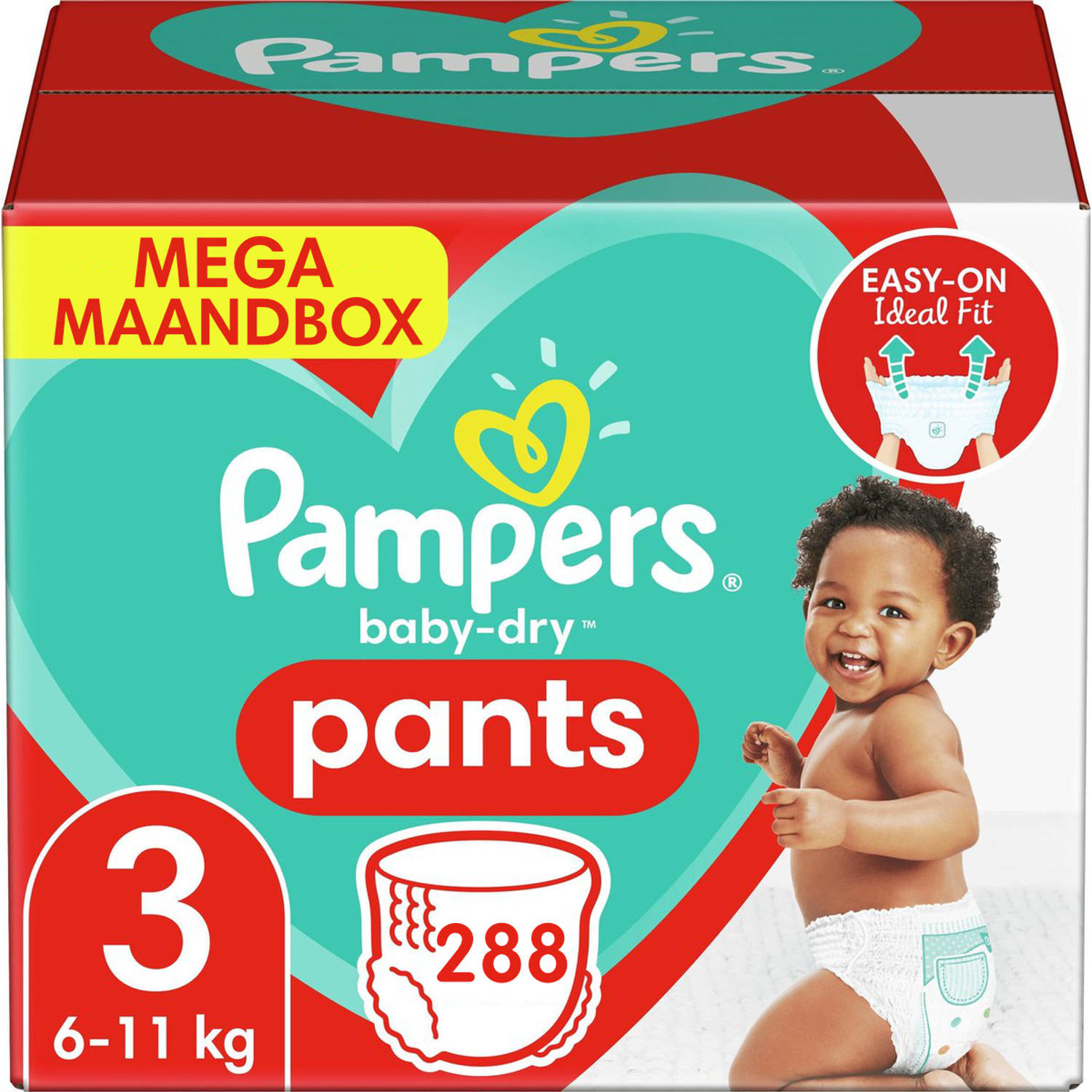 Pampers Baby Dry Pants Maat 3 Mega Maandbox 288 Luierbroekjes