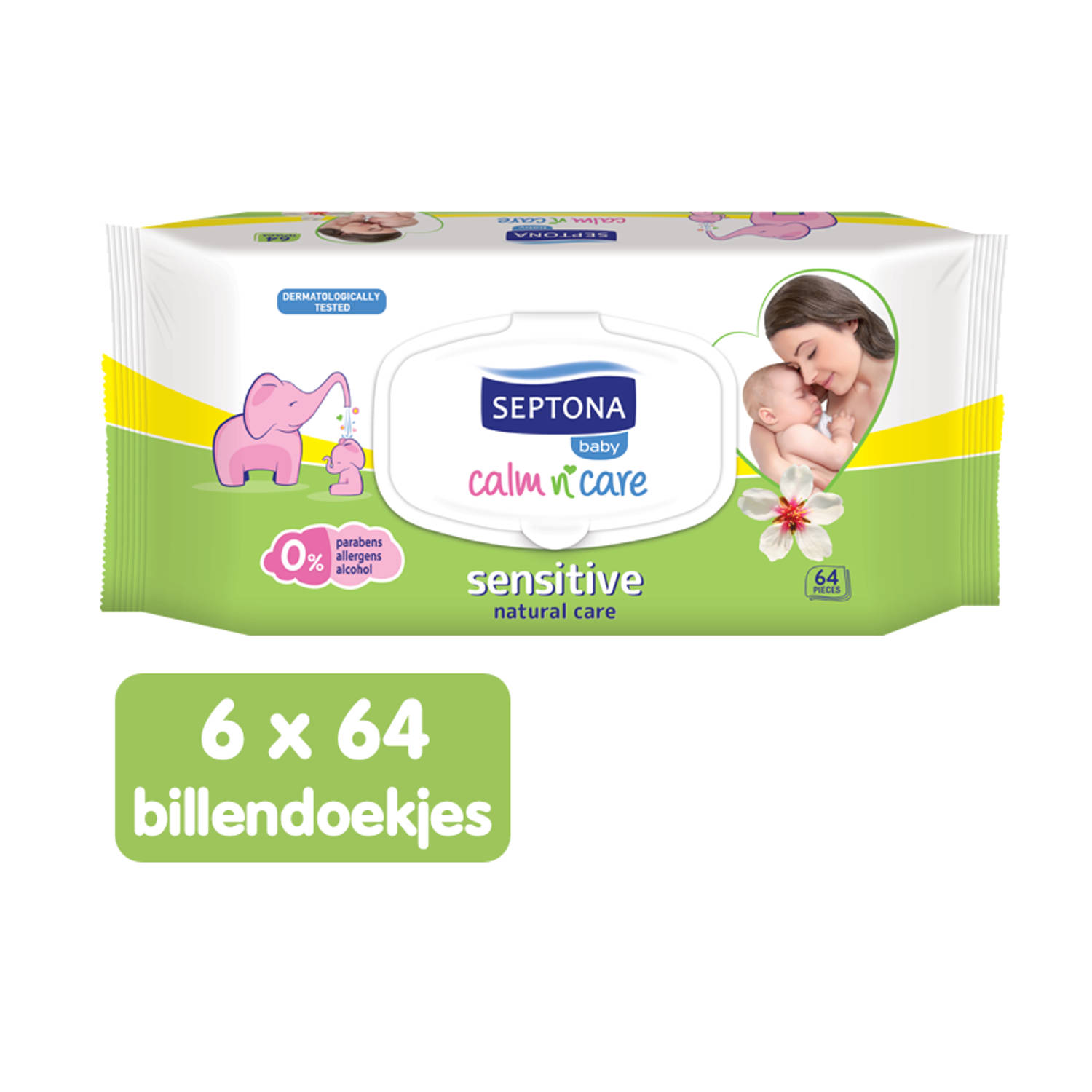 Septona Baby Sensitive Billendoekjes - 0% Alcohol & Zeep - 1 x 64