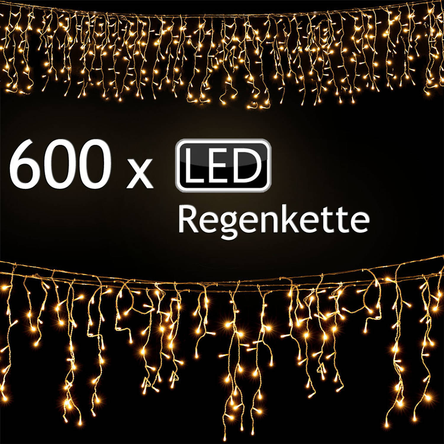 Monza Kerstverlichting - 20 meter - 600 LED's - Perel Smart Home Wifi Stekker