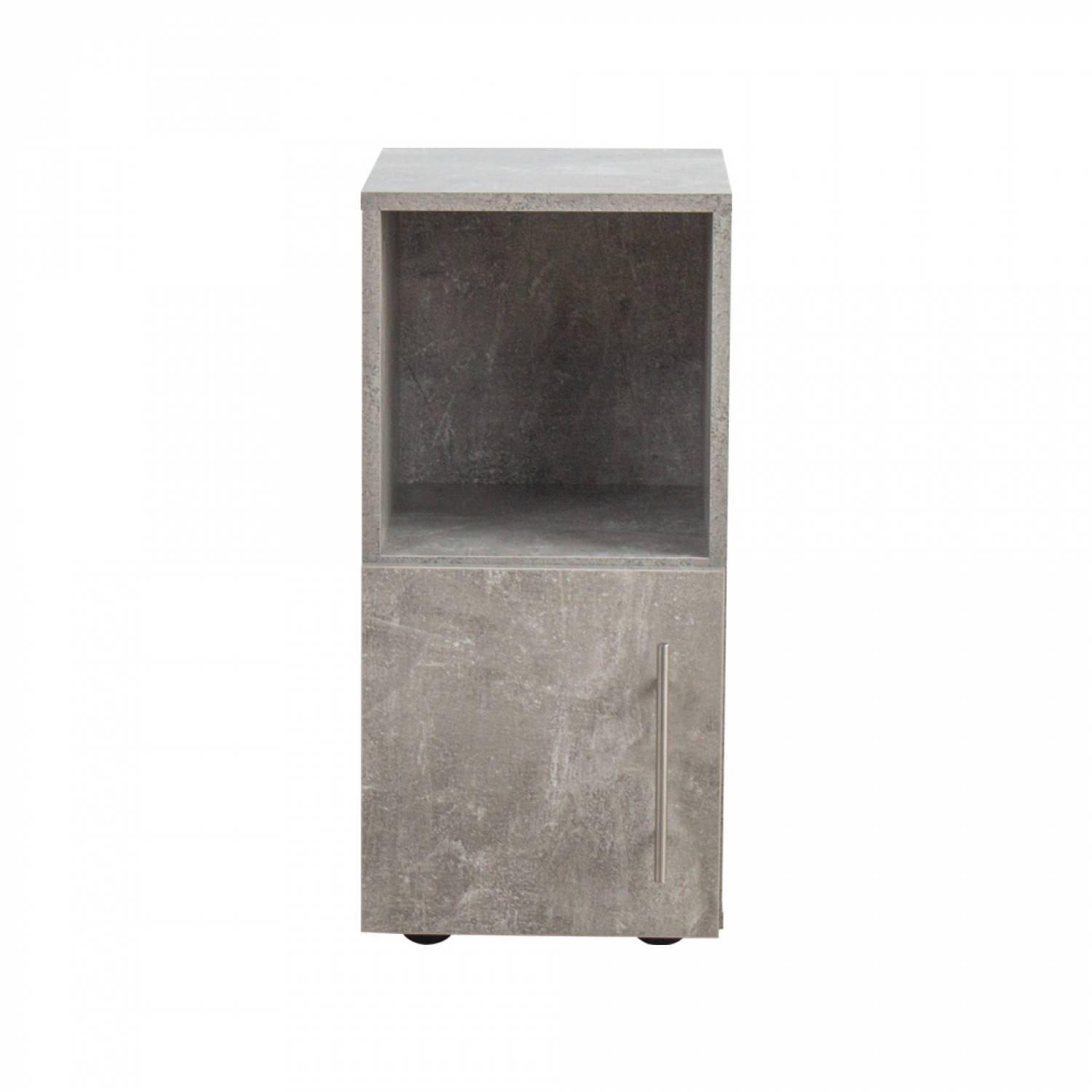 Nachtkastje - halkastje - 64 cm hoog - industrieel grijs beton kleurig