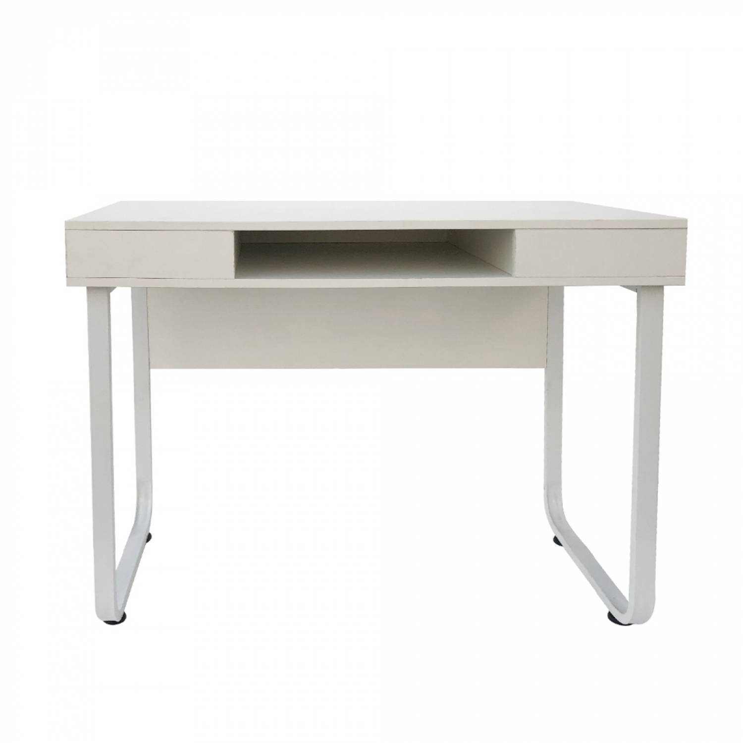 Opera aanpassen litteken Bureau computer tafel Stoer - sidetable - industrieel modern design -  metaal hout - wit | Blokker