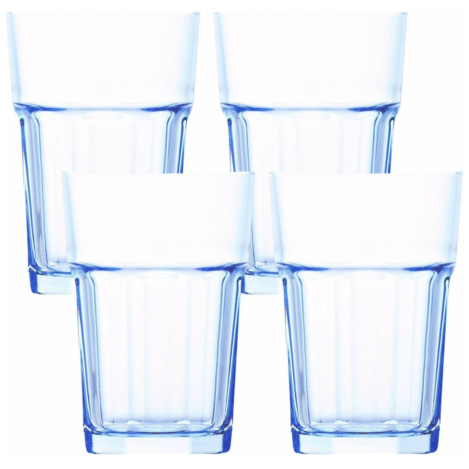 Longdrink Longdrinkglas Limonadeglazen 12 X 8 Cm 365ml Blauw 4 Stuk