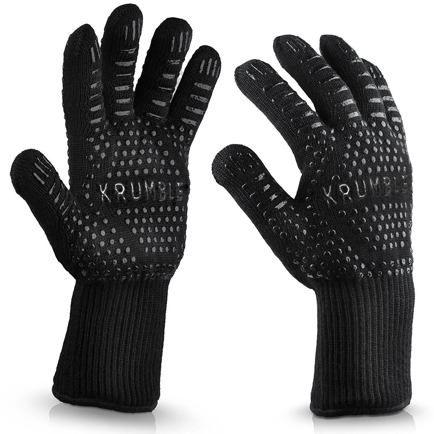 Krumble Hittebestendige Oven Handschoen Zwart Set Van 2