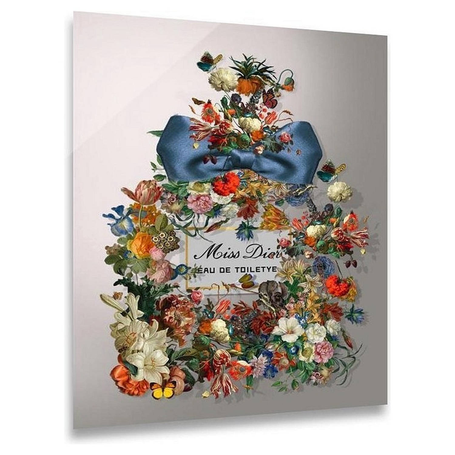 Ter Halle® Glasschilderij 60 X 80 Cm Miss Dior Flowers Eau De Toilette