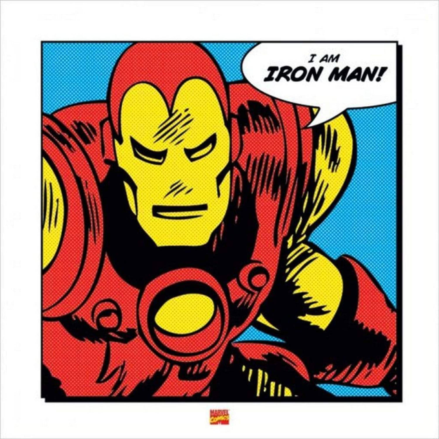 Kunstdruk Iron Man I Am 40x40cm