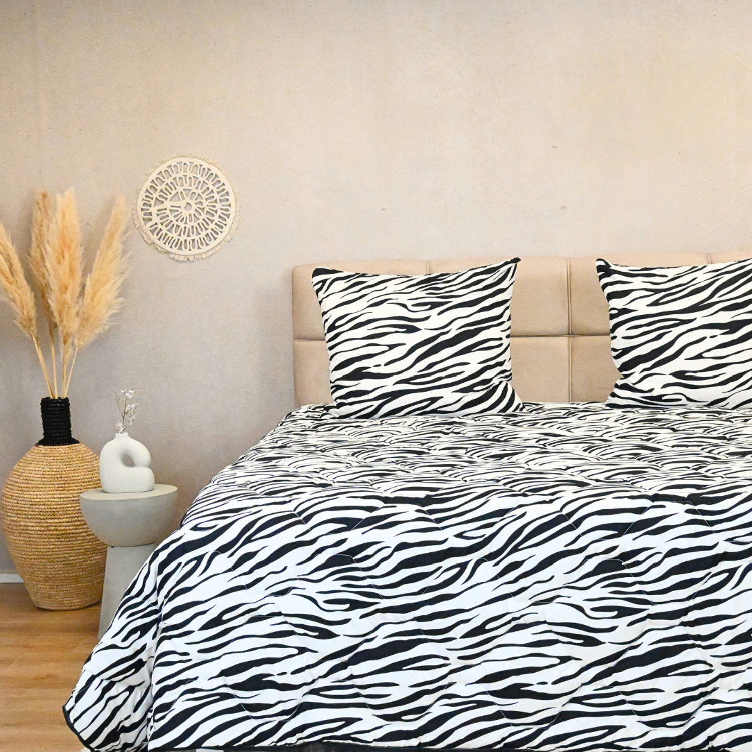 HappyBed Zebra 140x200 - Wasbaar dekbed zonder overtrek - Bedrukt dekbed zonder hoes