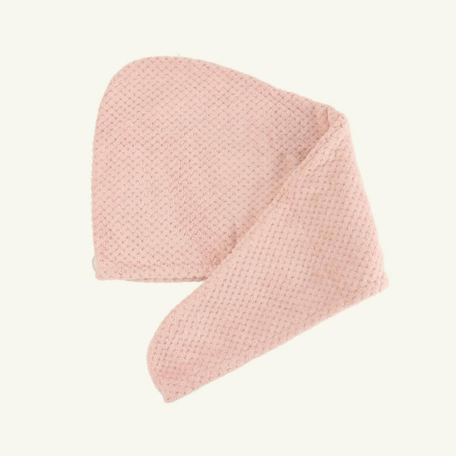 MARBEAUX Haarhanddoek - Hair towel - Hoofdhanddoek - Microvezel Badstof - Licht roze - Handdoek | Blokker