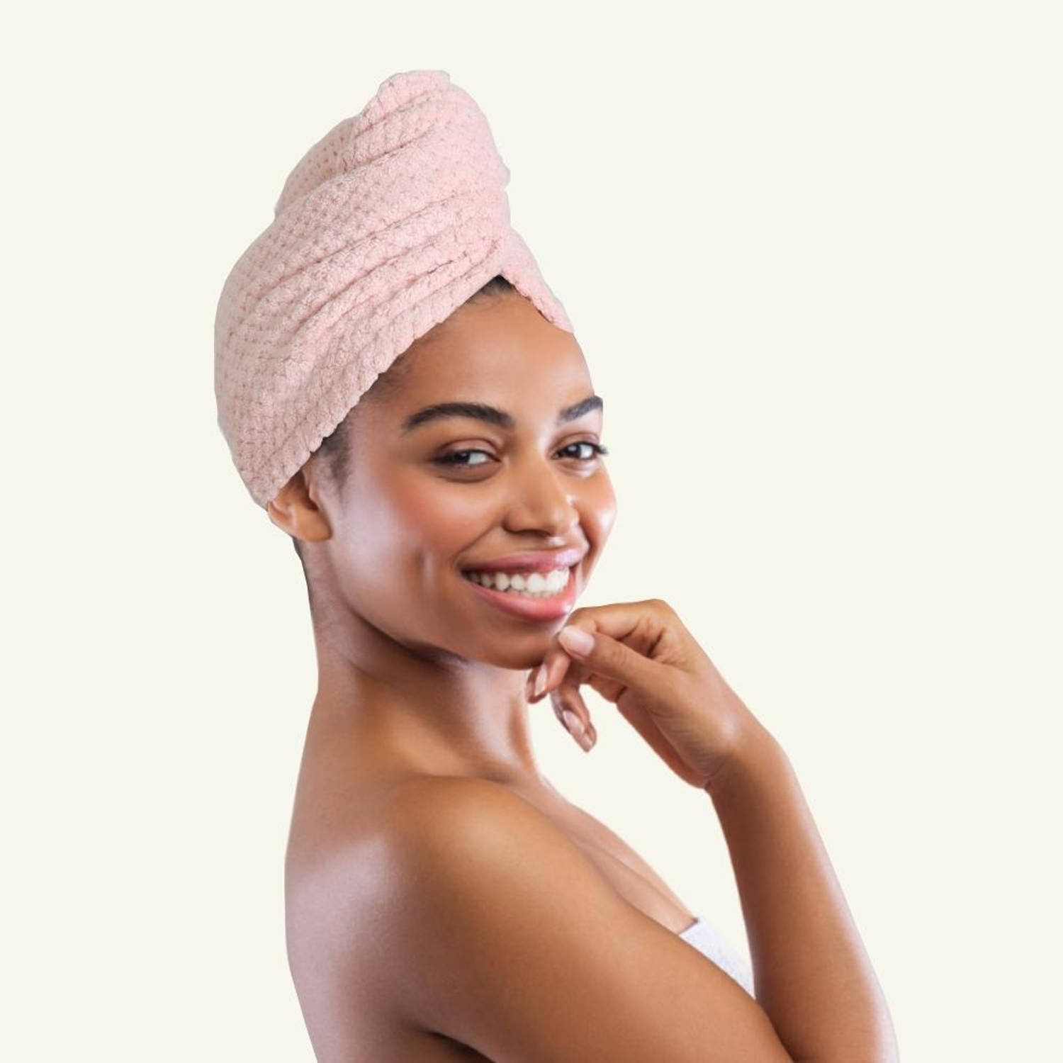Veroveraar trek de wol over de ogen Duizeligheid MARBEAUX Haarhanddoek - Hair towel - Hoofdhanddoek - Microvezel - Badstof -  Licht roze - Handdoek | Blokker