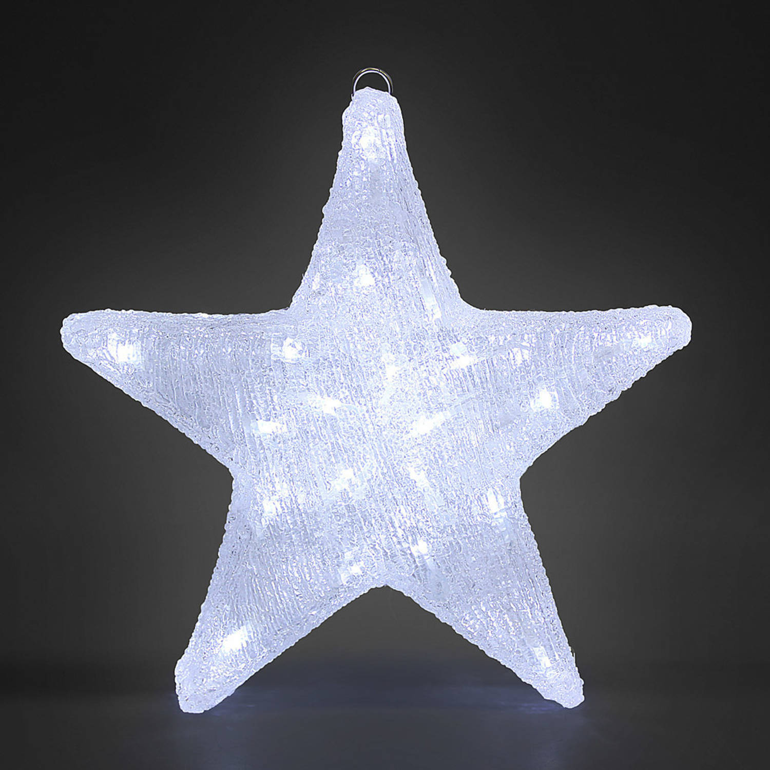 Monzana LED Kerstster -Kerstverlichting - Helder wit - 30 x 5 x 30 cm - Voor binnen en buiten